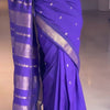 Divine Purple Soft Silk Saree With Propinquity Blouse Piece