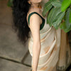 Pretty Beige Soft Silk Saree With Surpassing Blouse Piece
