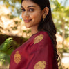 Exquisite Maroon Soft Silk Saree With Ailurophile Blouse Piece