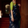 Wonderful Navy Blue Soft Silk Saree With Pretty Blouse Piece