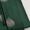 Pretty Dark Green Soft Silk Saree With Invaluable Blouse Piece