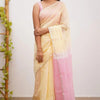 Radiant Yellow Cotton Silk Saree With Demanding Blouse Piece