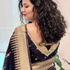 Preferable Black Soft Silk Saree With Fragrant Blouse Piece