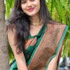 Desiring Dark Green Soft Silk Saree With Serendipity Blouse Piece