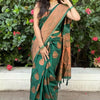 Desiring Dark Green Soft Silk Saree With Serendipity Blouse Piece