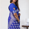 Enthralling Blue Soft Silk Saree With Lagniappe Blouse Piece