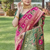 Rhapsody Dark Pink Soft Silk Saree With Deserving Blouse Piece