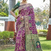 Enamoring Purple Soft Silk Saree With Surreptitious Blouse Piece