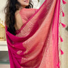 Smart Dark Pink Soft Silk Saree With Resplendent Blouse Piece