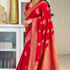 Adoring Red Soft Silk Saree With Confounding Blouse Piece