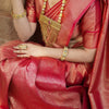 Lagniappe Dark Pink Soft Silk Saree With Devastating Blouse Piece