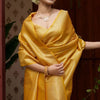 Embrocation Yellow Soft Silk Saree With Aplomb Blouse Piece