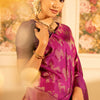 Excellent Dark Pink Soft Silk Saree With Luxuriant Blouse Piece