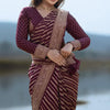 Exceptional Wine Soft Silk Saree With Cynosure Blouse Piece