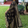 Gossamer Black Soft Silk Saree With Transcendent Blouse Piece