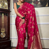 Outstanding Dark Pink Soft Silk Saree With Breathtaking Blouse Piece
