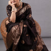 Ravishing Brown Soft Silk Saree With Designer Blouse Piece