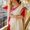 Unique Off White Cotton Silk Saree With Ravishing Blouse Piece