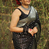 Mesmeric Black Soft Silk Saree With Breathtaking Blouse Piece