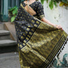 Unique Black Soft Silk Saree With Flaunt Blouse Piece