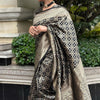 Prettiest Black Soft Silk Saree With Adorable Blouse Piece