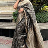 Prettiest Black Soft Silk Saree With Adorable Blouse Piece