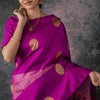 Designer Magenta Soft Silk Saree With Sensational Blouse Piece