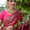 Impressive Dark Pink Soft Silk Saree With Mesmeric Blouse Piece