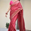 Impressive Dark Pink Soft Silk Saree With Mesmeric Blouse Piece
