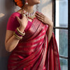 Impressive Dark Pink Soft Silk Saree With Mesmeric Blouse Piece