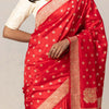 Rhapsody Red Soft Silk Saree With Ethereal Blouse Piece
