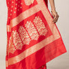 Rhapsody Red Soft Silk Saree With Ethereal Blouse Piece