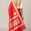 Rhapsody Red Soft Silk Saree With Ethereal Blouse Piece