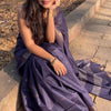Divine Purple Soft Silk Saree With Brood Blouse Piece