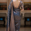 Exquisite Blue Soft Silk Saree With Preferable Blouse Piece