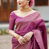 Improbable Purple Soft Silk Saree With Ravishing Blouse Piece