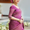 Improbable Purple Soft Silk Saree With Ravishing Blouse Piece