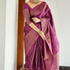 Improbable Purple Soft Silk Saree With Ravishing Blouse Piece