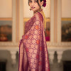 Pretty Purple Soft Silk Saree With Energetic  Blouse Piece
