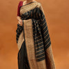 Traditional Black Soft Silk Saree With Petrichor Blouse Piece