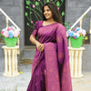 Ephemeral Purple Soft Silk Saree With Excellent Blouse Piece