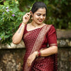 Lovely Wine Soft Silk Saree With Outstanding Blouse Piece