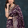 Elegant Purple Soft Silk Saree With Stylish Blouse Piece