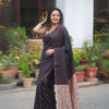 Desiring Black Soft Silk Saree With Lissome Blouse Piece