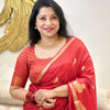 Prodigal Red Soft Silk Saree With Energetic Blouse Piece