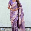 Artistic Lavender Soft Silk Saree With Jubilant Blouse Piece