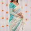 Embellished Beige Cotton Silk Saree With Ravishing Blouse Piece