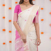 Luxuriant Beige Cotton Silk Saree With Dazzling Blouse Piece