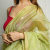 Deserving Pista Cotton Silk Saree With Demesne Blouse Piece