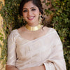 Amazing Off White Soft Silk Saree With Marvellous Blouse Piece